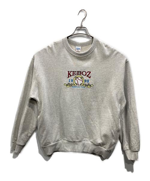 KEBOZ（ケボズ）KEBOZ (ケボズ) TAJ SWEAT CREWNECK（タジ スウェット クルーネック） グレー サイズ:SIZE Lの古着・服飾アイテム