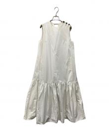 BORDERS at BALCONY（ボーダーズアットバルコニー）の古着「ノースリーブワンピース」｜ホワイト