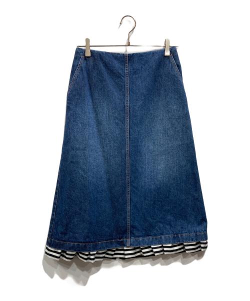 BORDERS at BALCONY（ボーダーズアットバルコニー）BORDERS AT BALCONY (ボーダーズアットバルコニー) DENIM FRILLED SKIRT ブルー サイズ:38の古着・服飾アイテム