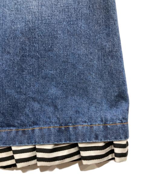 BORDERS at BALCONY（ボーダーズアットバルコニー）BORDERS AT BALCONY (ボーダーズアットバルコニー) DENIM FRILLED SKIRT ブルー サイズ:38の古着・服飾アイテム