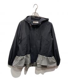 BORDERS at BALCONY（ボーダーズアットバルコニー）の古着「RUFFLED HOODIE JACKET」｜ブラック