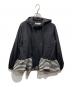 BORDERS AT BALCONY（ボーダーズアットバルコニー）の古着「RUFFLED HOODIE JACKET」｜ブラック