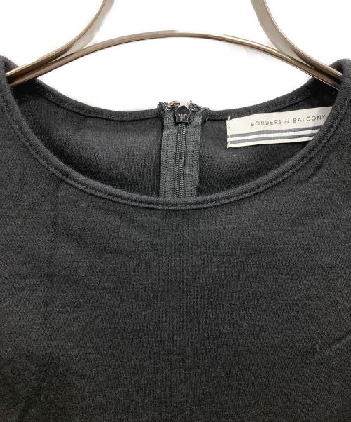 BORDERS at BALCONY（ボーダーズアットバルコニー）BORDERS AT BALCONY (ボーダーズアットバルコニー) LONG SLEEVES TEE(ロング・スリーブ・ティー) ブラック サイズ:38の古着・服飾アイテム