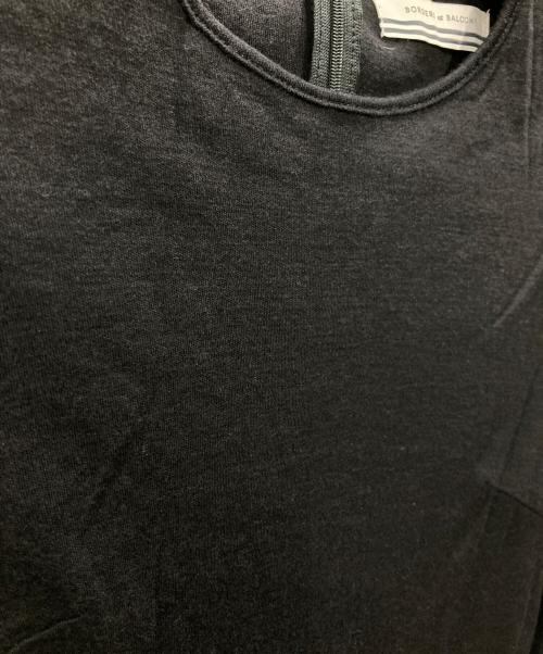 BORDERS at BALCONY（ボーダーズアットバルコニー）BORDERS AT BALCONY (ボーダーズアットバルコニー) LONG SLEEVES TEE(ロング・スリーブ・ティー) ブラック サイズ:38の古着・服飾アイテム