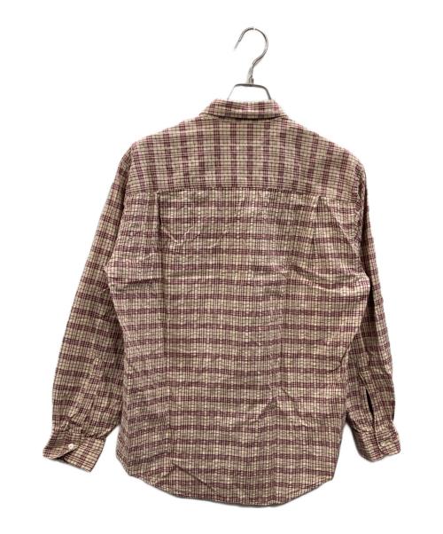L.L.Bean（エルエルビーン）L.L.Bean (エルエルビーン) ボタンダウンシャツ ボルドー×ベージュ サイズ:SIZE Mの古着・服飾アイテム
