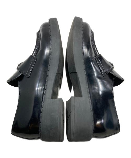 PRADA（プラダ）PRADA (プラダ) チョコレートブラッシュレザーローファー ブラック サイズ:371/2の古着・服飾アイテム