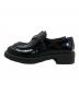 PRADA (プラダ) チョコレートブラッシュレザーローファー ブラック サイズ:371/2：60000円