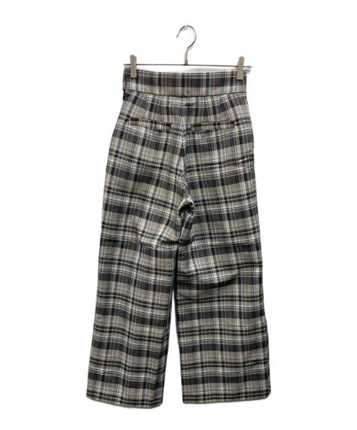 STUDIOUS（ステュディオス）STUDIOUS (ステュディオス) メランジチェックサイドスリットPT（ピーティー） グレー サイズ:SIZE 1の古着・服飾アイテム