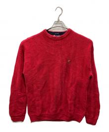 CHAPS RALPH LAUREN（チャップス ラルフローレン）の古着「刺繍ニット」｜レッド