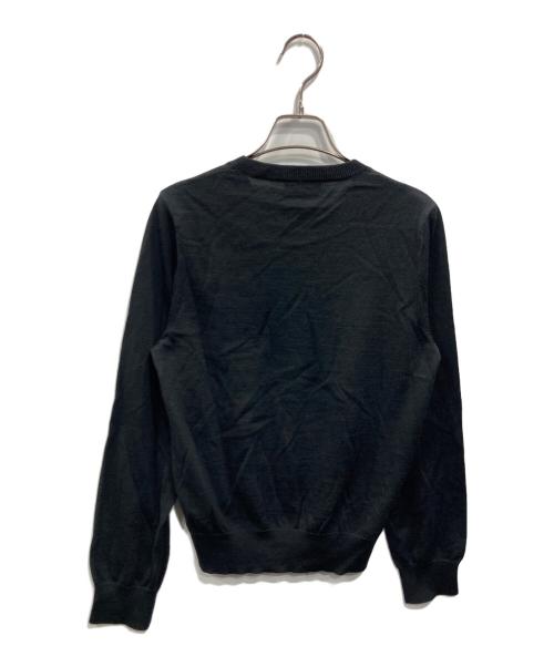 A.P.C.（アーペーセー）A.P.C. (アーペーセー) ロゴ刺繍クルーネックニット ブラック サイズ:Sの古着・服飾アイテム