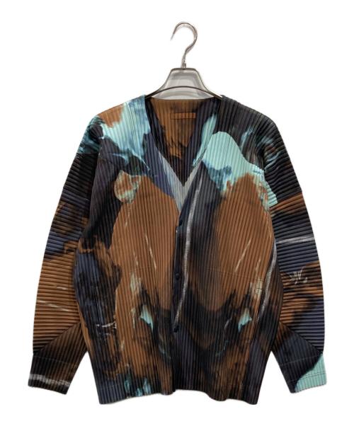 HOMME PLISSE ISSEY MIYAKE（オム プリッセ イッセイ ミヤケ）HOMME PLISSE ISSEY MIYAKE (オム プリッセ イッセイ ミヤケ) プリーツカーディガン マルチカラー サイズ:3の古着・服飾アイテム