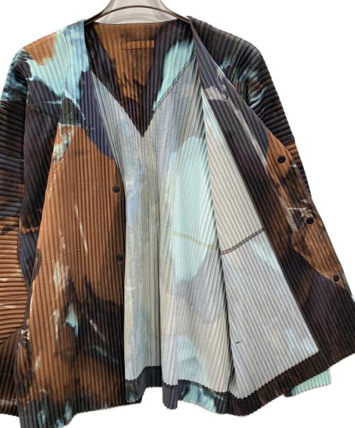 HOMME PLISSE ISSEY MIYAKE（オム プリッセ イッセイ ミヤケ）HOMME PLISSE ISSEY MIYAKE (オム プリッセ イッセイ ミヤケ) プリーツカーディガン マルチカラー サイズ:3の古着・服飾アイテム