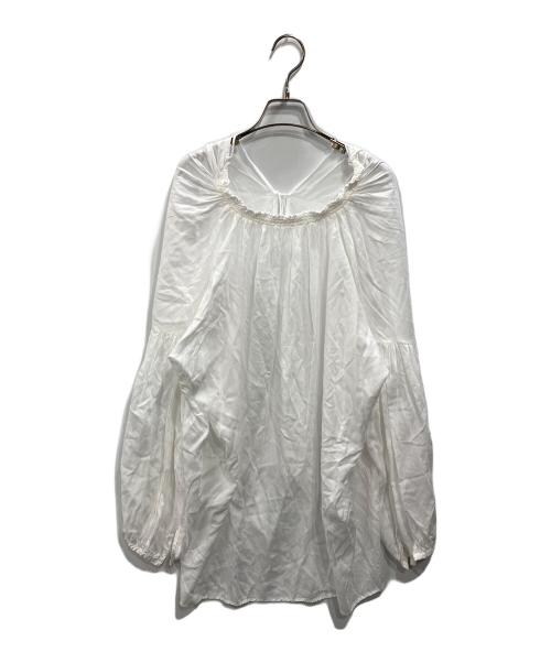 Whim Gazette（ウィムガゼット）Whim Gazette (ウィムガゼット) 長袖ブラウス ホワイト サイズ:SIZE Freeの古着・服飾アイテム