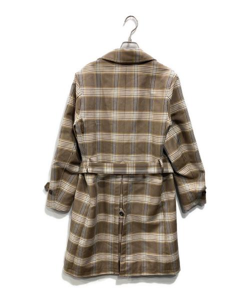 PUBLIC TOKYO（パブリックトウキョウ）PUBLIC TOKYO (パブリックトウキョウ) チェックコート ベージュ サイズ:2の古着・服飾アイテム
