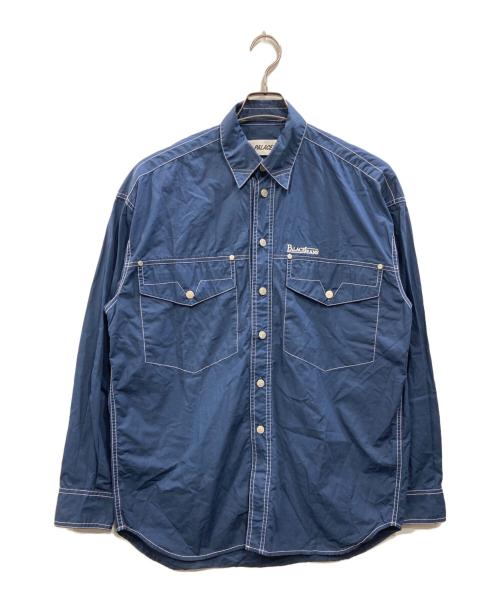 PALACE（パレス）PALACE (パレス) VERSE SHIRT（ヴァース シャツ） ネイビー サイズ:Lの古着・服飾アイテム