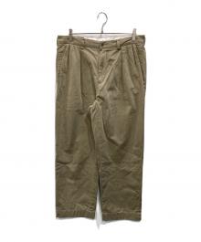 POLO RALPH LAUREN（ポロ・ラルフローレン）の古着「タックパンツ」｜ベージュ