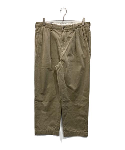 POLO RALPH LAUREN（ポロ・ラルフローレン）POLO RALPH LAUREN (ポロ・ラルフローレン) タックパンツ ベージュ サイズ:34/32の古着・服飾アイテム