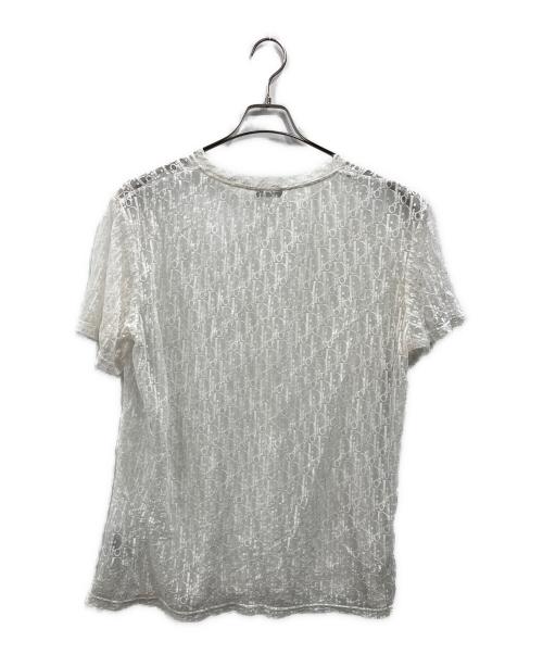 DIOR HOMME（ディオール オム）DIOR HOMME (ディオール オム) オブリークシースルーTシャツ ホワイト サイズ:SIZE XLの古着・服飾アイテム