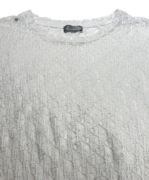 DIOR HOMME（ディオール オム）DIOR HOMME (ディオール オム) オブリークシースルーTシャツ ホワイト サイズ:SIZE XLの古着・服飾アイテム