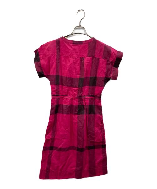 BURBERRY BRIT（バーバリーブリット）BURBERRY BRIT (バーバリーブリット) 半袖ワンピース レッド サイズ:USA 4の古着・服飾アイテム