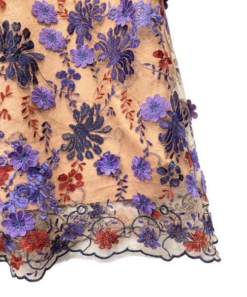 GRACE CONTINENTAL（グレースコンチネンタル）GRACE CONTINENTAL (グレースコンチネンタル) レース刺繍ワンピース ベージュ サイズ:38の古着・服飾アイテム