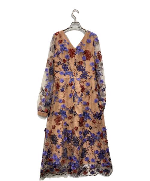 GRACE CONTINENTAL（グレースコンチネンタル）GRACE CONTINENTAL (グレースコンチネンタル) レース刺繍ワンピース ベージュ サイズ:38の古着・服飾アイテム