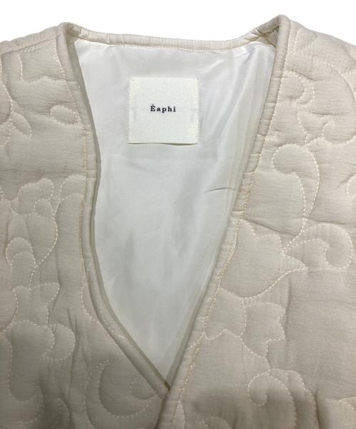Eaphi（エフィ）Eaphi (エフィ) leaf pattern 2way quilting coat アイボリー サイズ:Fの古着・服飾アイテム