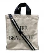 Americana×SALON adam et rope'アメリカーナ×サロンアダムエロペ）の古着「別注MATCHING BAG」｜ベージュ
