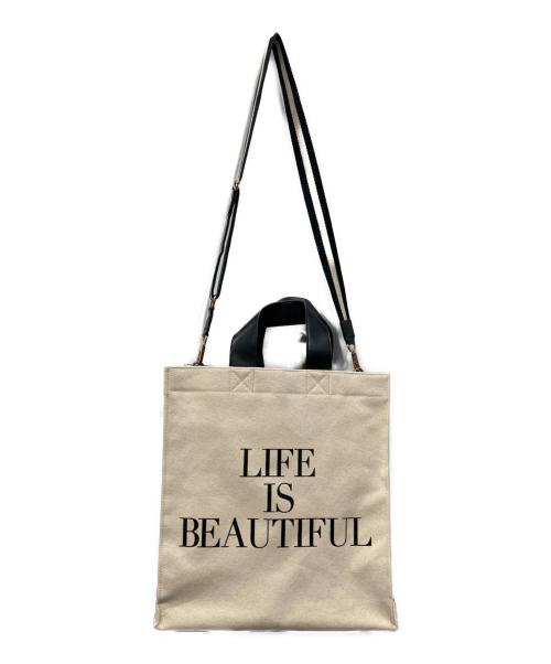 Americana（アメリカーナ）Americana (アメリカーナ) SALON adam et rope' (サロンアダムエロペ) 別注MATCHING BAG ベージュの古着・服飾アイテム