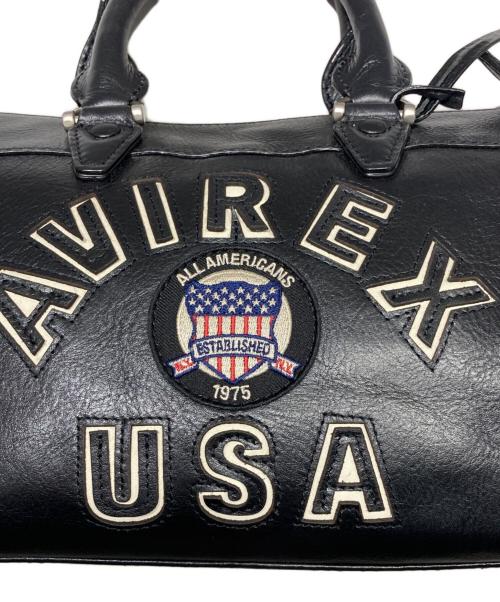 AVIREX（アヴィレックス）AVIREX (アヴィレックス) VARSITY LEATHER MINI DUFFLE BAG ブラックの古着・服飾アイテム