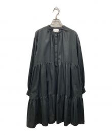 UNITED ARROWS TOKYO（ユナイテッドアローズトウキョウ）の古着「コットンティアードミニワンピース」｜ブラック