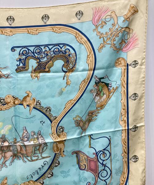 HERMES（エルメス）HERMES (エルメス) Plumes et Grelots 羽飾りと鈴 ブルーの古着・服飾アイテム