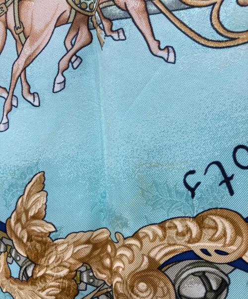 HERMES（エルメス）HERMES (エルメス) Plumes et Grelots 羽飾りと鈴 ブルーの古着・服飾アイテム