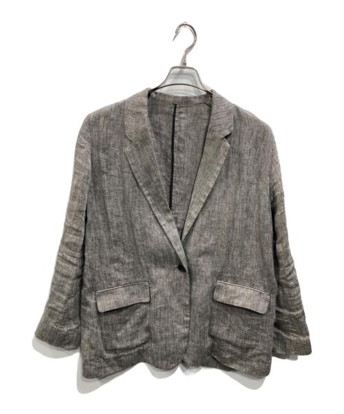 Spick and Span（スピック＆スパン）Spick and Span (スピック＆スパン) リネンエアリージャケット グレー サイズ:38の古着・服飾アイテム