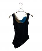 OMMOオーエムエムオー）の古着「LAYERED RIB TANK（レイヤードリブタンク）」｜ブラック