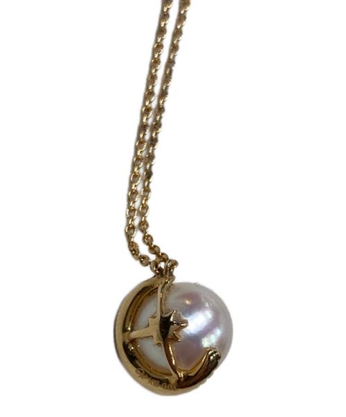 STAR JEWELRY（スタージュエリー）STAR JEWELRY (スタージュエリー) 石付パールムーンネックレスの古着・服飾アイテム