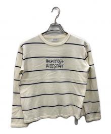 MACKINTOSH PHILOSOPHY（マッキントッシュ フィロソフィー）の古着「ライティングロゴボーダーニット」｜アイボリー