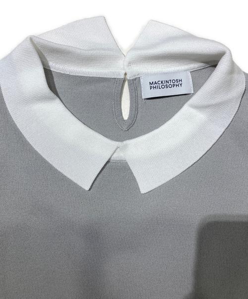 MACKINTOSH PHILOSOPHY（マッキントッシュ フィロソフィー）MACKINTOSH PHILOSOPHY (マッキントッシュ フィロソフィー) Bicolor Knit Polo グレー サイズ:38の古着・服飾アイテム