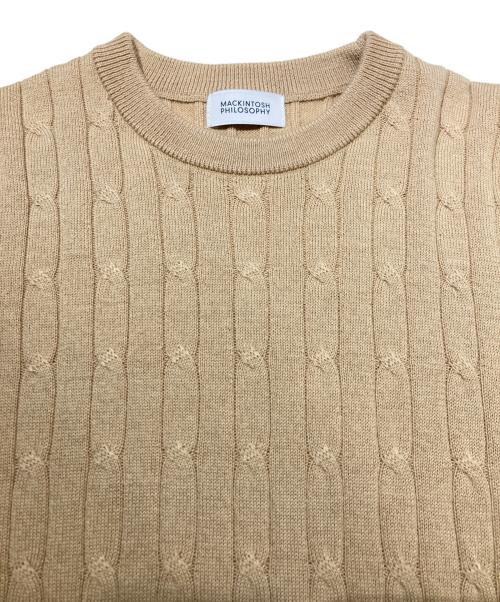 MACKINTOSH PHILOSOPHY（マッキントッシュ フィロソフィー）MACKINTOSH PHILOSOPHY (マッキントッシュ フィロソフィー) クルーネックニット ベージュ サイズ:SIZE M (38)の古着・服飾アイテム