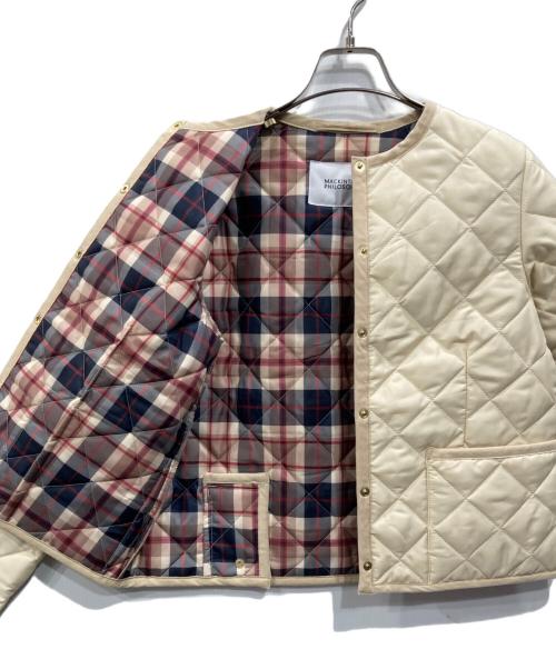 MACKINTOSH PHILOSOPHY（マッキントッシュ フィロソフィー）MACKINTOSH PHILOSOPHY (マッキントッシュ フィロソフィー) Traditional Weatherwear (トラディショナルウェザーウェア) キルティングジャケット アイボリー サイズ:34の古着・服飾アイテム