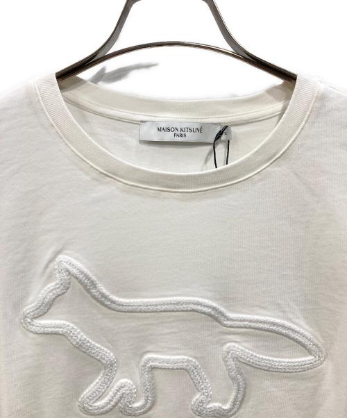 maison kitsune（メゾンキツネ）MAISON KITSUNE (メゾンキツネ) フォックスパッチ Tシャツ ホワイト サイズ:Mの古着・服飾アイテム