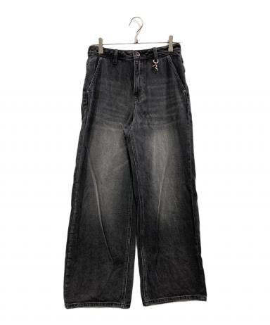 中古・古着通販】EVISU (エヴィス) 刺し子猫大黒デニムパンツ グレー