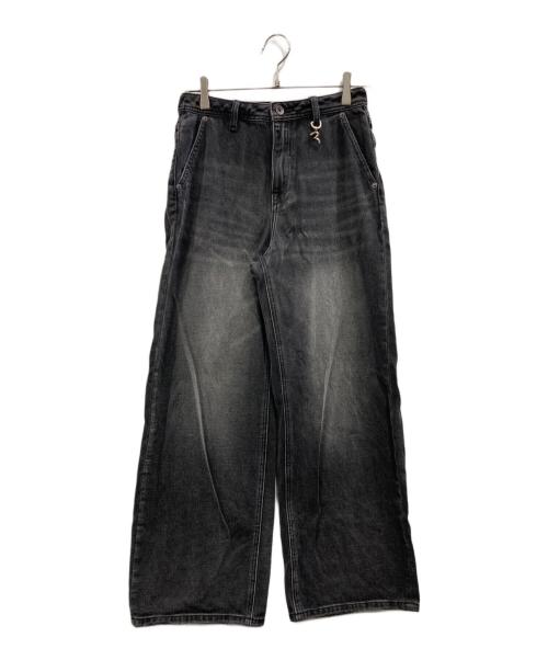 EVISU（エヴィス）EVISU (エヴィス) 刺し子猫大黒デニムパンツ グレー サイズ:SIZE 26の古着・服飾アイテム