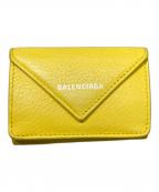 BALENCIAGAバレンシアガ）の古着「ペーパー ミニ ウォレット」｜イエロー
