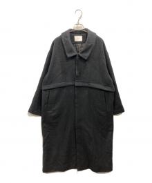 MANOF（マノフ）の古着「DEEP NECK 2WAY COAT」｜ブラック