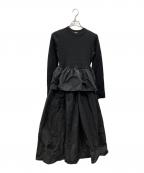 MANOFマノフ）の古着「COMBINATION KNIT ONE PIECE」｜ブラック