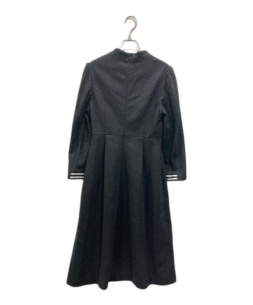 BORDERS at BALCONY（ボーダーズアットバルコニー）BORDERS at BALCONY (ボーダーズアットバルコニー) WOOL TUCK DRESS（ウールタックドレス） グレー サイズ:SIZE 38の古着・服飾アイテム
