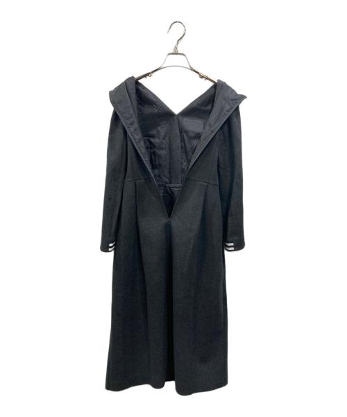 BORDERS at BALCONY（ボーダーズアットバルコニー）BORDERS at BALCONY (ボーダーズアットバルコニー) WOOL TUCK DRESS（ウールタックドレス） グレー サイズ:SIZE 38の古着・服飾アイテム
