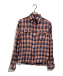 RRL（ダブルアールエル）の古着「チェックシャツ」｜ピンク