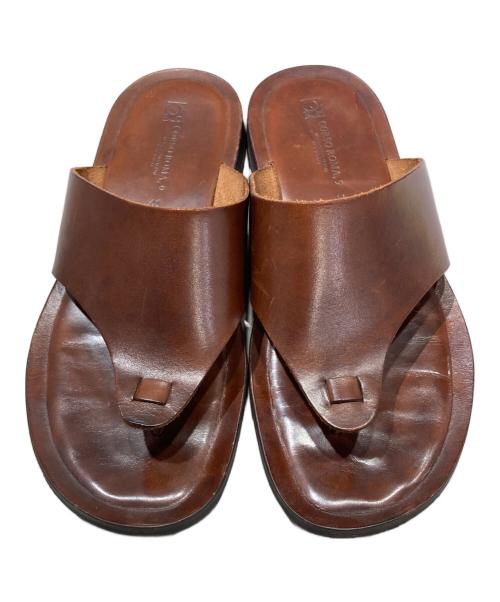 CORSO ROMA 9（コルソローマノーヴェ）CORSO ROMA 9 (コルソローマノーヴェ) レザーサンダル ブラウン サイズ:41の古着・服飾アイテム